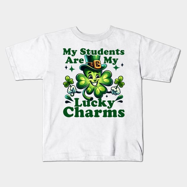 St Patrick's Day Teacher My Students are My Lucky Charms Kids T-Shirt by click2print